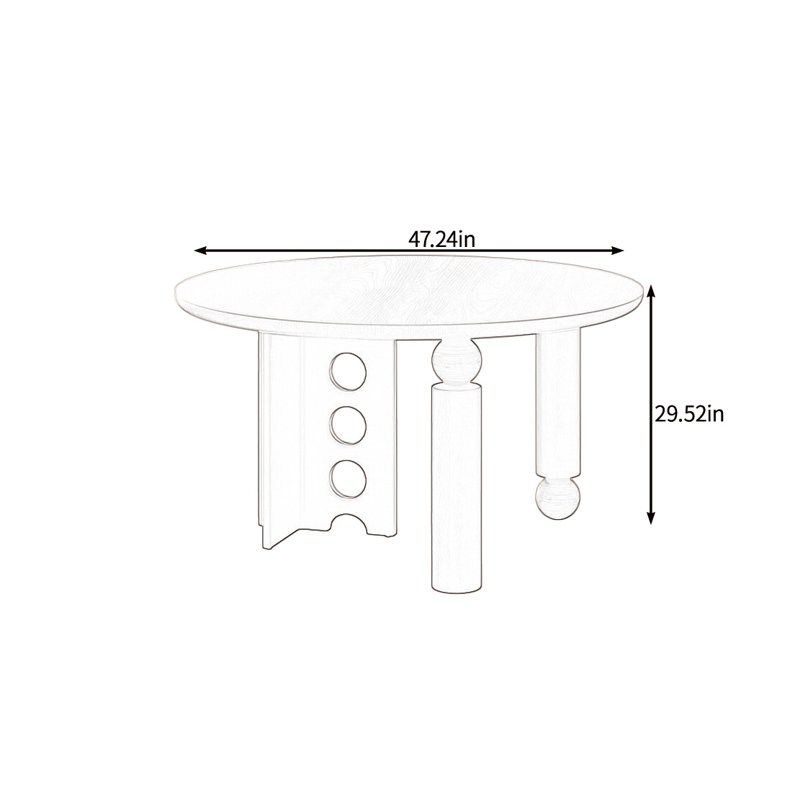 Safe and durable solid wood dining table