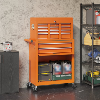 25'' W 8 -Drawer Steel with Wheels