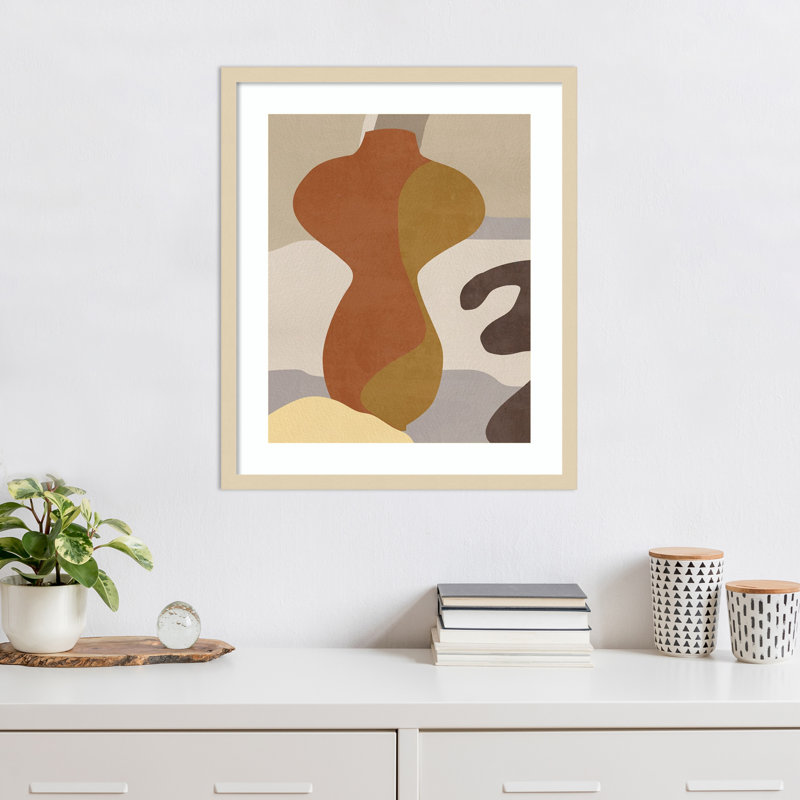 «Cubist Vase IV» par Melissa Wang, reproduction d'art encadrée sur bois, H 25 po x l 21 po