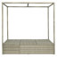 Chaise longue d'extérieur réglable multi-positions avec auvent et coussin amovible pour patio, jardin et piscine-778182590