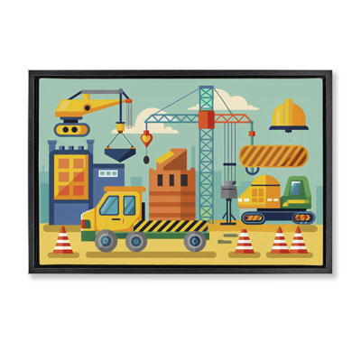 Cadre de chantier industriel de construction flottante, design by Creative Studio