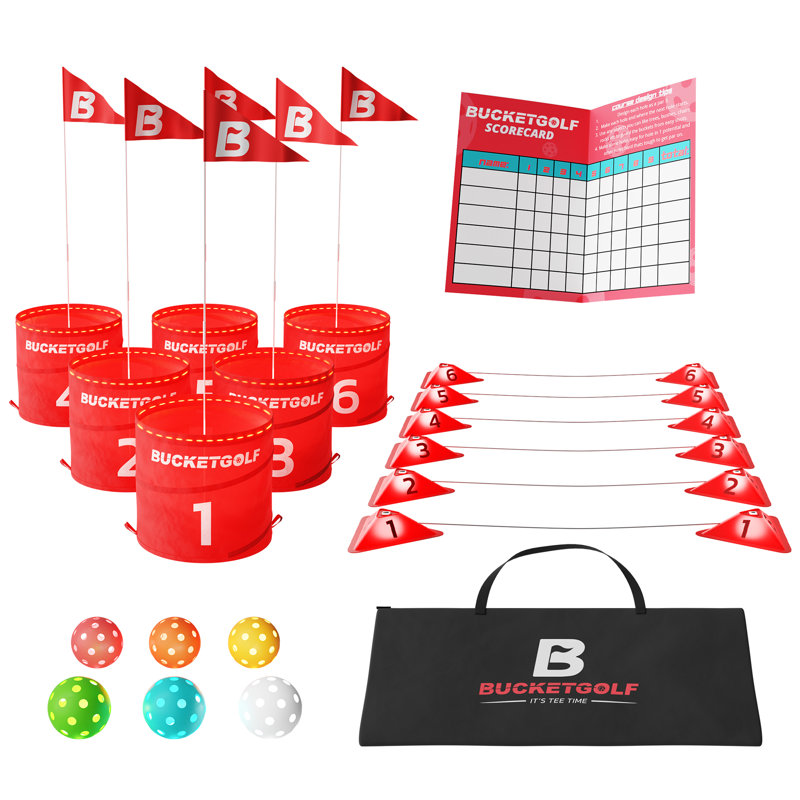 Bucketgolf® Glow 6-Hole Backyard Golf Bundle