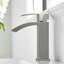 Robinet de salle de bain en nickel brossé - Lavabo à fixation sur comptoir à une poignée pour lavabo contemporain avec valve à cartouche