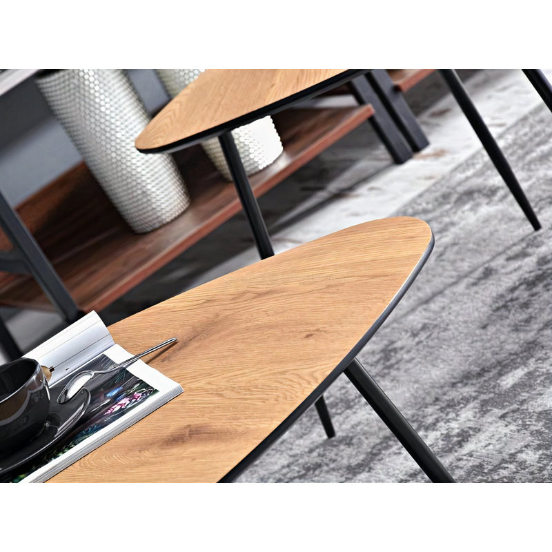 Murchison Three Leg Coffee Table, 47cm H x 59cm W x 56cm D, Brown