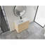 Meuble-lavabo autoportant de 40 po avec lavabo en céramique blanche et porte à fermeture en douceur 2 po-497797415