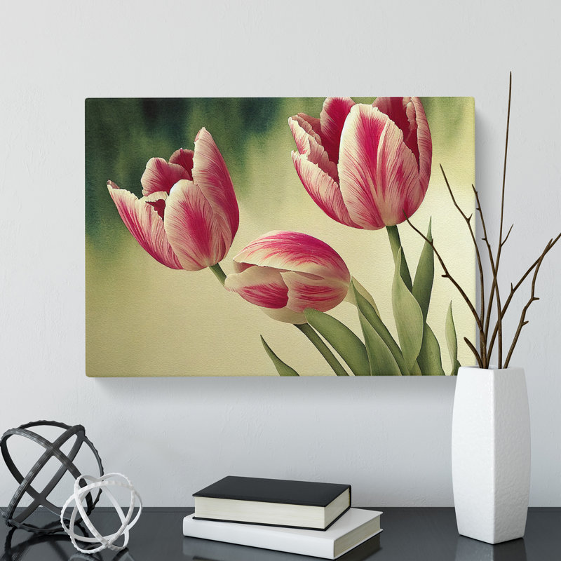 Spectacular Tulip Flowers - Wrapped Canvas, 40cm H x 60cm W x 3cm D