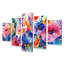 Aquariums oranges bleus Floral Dreams II - ensemble de décorations botaniques