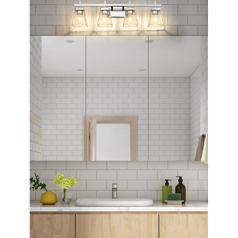 4 - Light Dimmable Vanity Light, Chrome