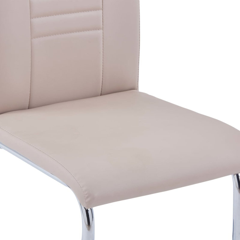 Bindvasini 45cm H Upholstered Cantilever Chair, Cappuccino