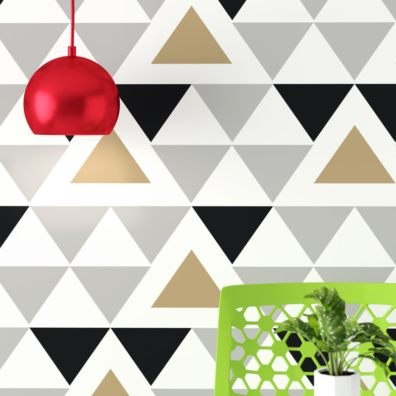 Rouleau de papier peint adhésif à motif triangulaire géométrique L 16,5 pi x l 20,5 po Declynn