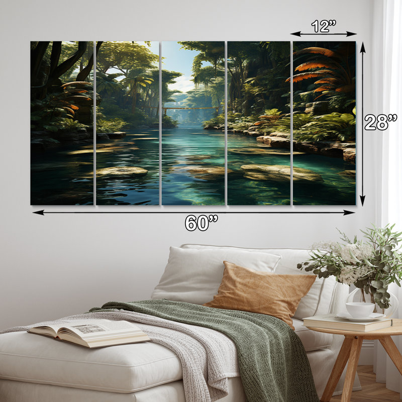 Ensemble de décoration murale Dominicains Tropical Oasis II - Paysages