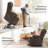 Zisel 34.3" W Dual Motor Power Lift Recliner Chair Wingback Electric Recliner with Heat and Massage Brown Chenille-57868608