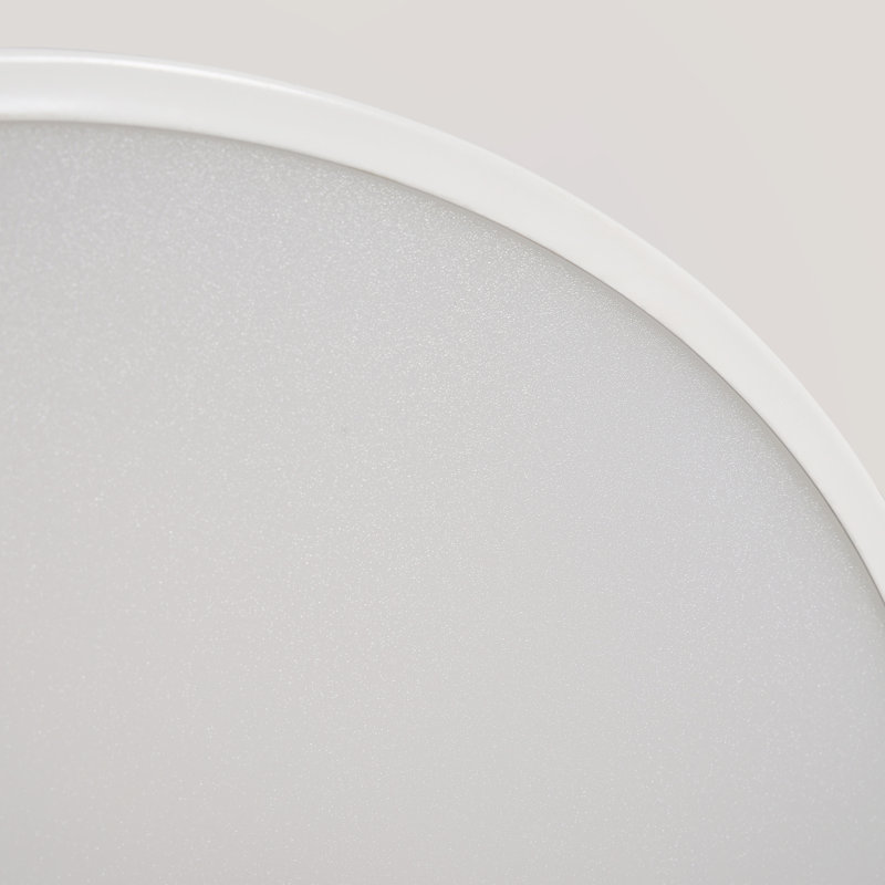 Suspension DEL ronde blanche commerciale (1 unité), 38 cm (L) × 12 cm (H), dimmable 0-10 V, 30/24/18 W, température de couleur 5000/4000/3000 K