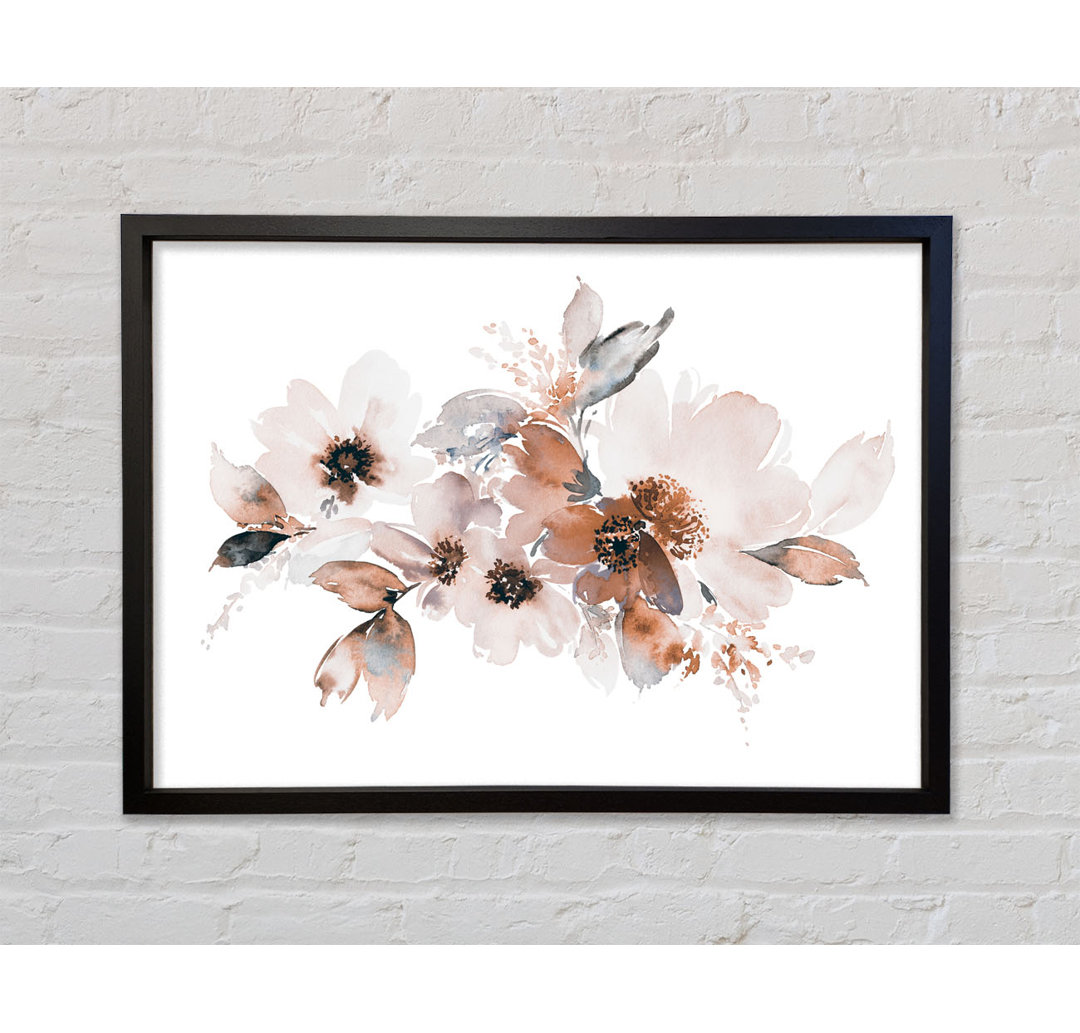 Blush Peach Flowers - Bilderrahmen Kunstdrucke auf Leinwand