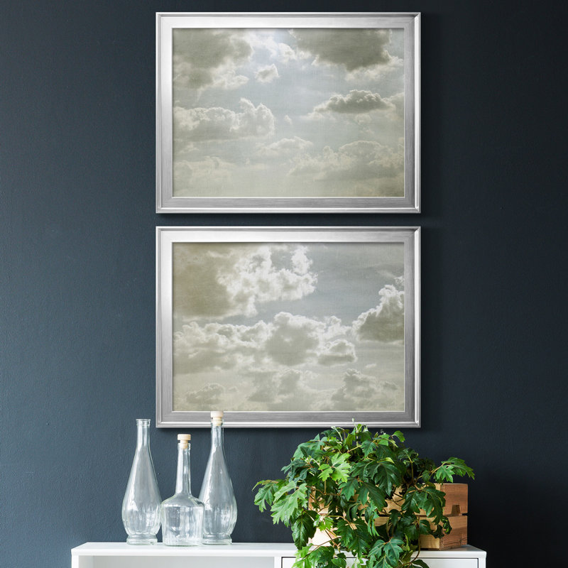 Sky Scrapers III - ensemble de 2 reproductions de cadres photo, Argent, H 30,5 po x l 45 po x P 1 po