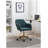 Modern Teddy Fabric Adjustable Height Swivel Stool - Green