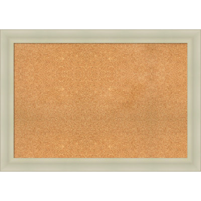 Panneau de tableau en bois argenté chaud Oliver, babillard en liège naturel, tableau d'organisation, tableau d'affichage