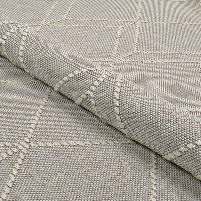 Liguria Noli Dove Grey Indoor/Outdoor Area Rug, Dove Grey, 7'10" x 9'10"