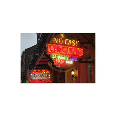 «Hasib Neon Sign I», Big Easy Daquiris, Bourbon Street, quartier français, Nouvelle-Orléans, Louisiane, États-Unis, sur plastique / acrylique par Jamie & Judy Wild, impression