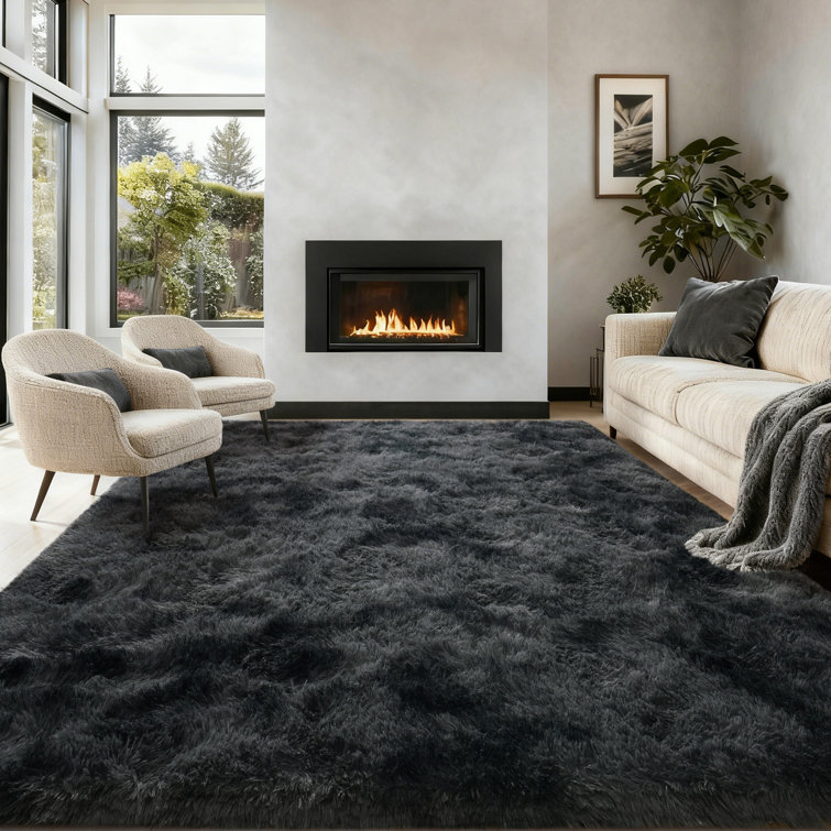 Shag Rugs for Living Room, Soft Non-Slip Fluffy Shagg Plush Bedroom Carpet, Large Area Rug for Nursery Kids Dorm Home Decor