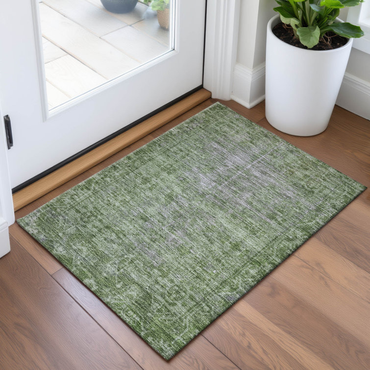Premium Machine Washable Larock AMF1228 Global Rug