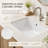 18" x 12" Undermount Bathroom Sink with Overflow, Rectangular Ceramic Vanity Basin for Bathroom Vanity, High-Gloss Glaze Lavatory Sink-126170525