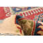 Tapis rouge / beige en laine noué à la main de conception unique 6 pi 8 po x 9 pi 9 po New Age