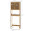 Armoire au-dessus de la toilette - Spacieux rangement à 2 niveaux, tablette ouverte, sur mesure pour la plupart des toilettes, structure verticale, quincaillerie de rangement basculant pour salle de bain