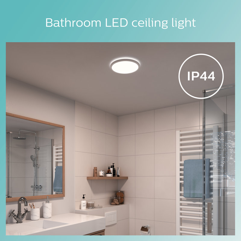 Philips LED Doris Ceiling Light 40K 17W IP44 Cool White