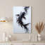Toile noire et orange avec art abstrait-1576417784