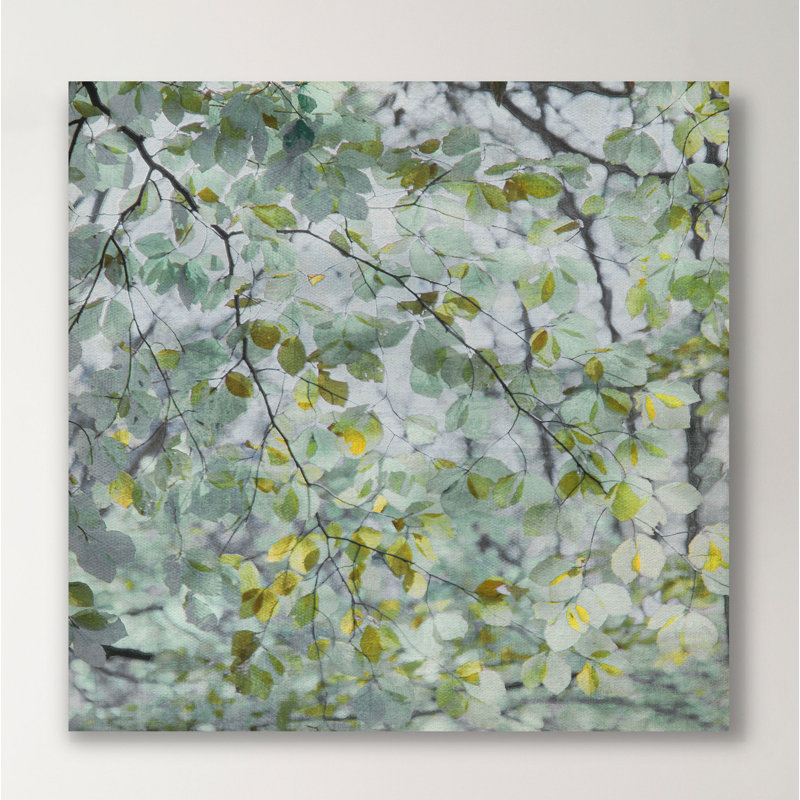 « danse leaves », peinture, H 32 po x l 32 po x p 1,5 po, Toile tendue
