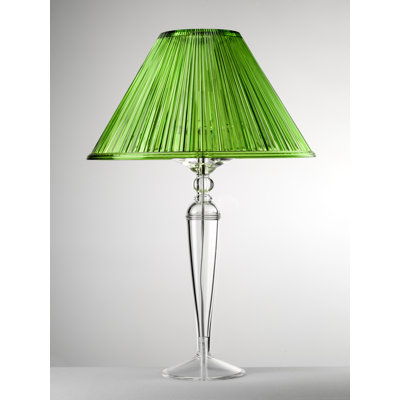 Lampe de table transparente 21 po Plisse