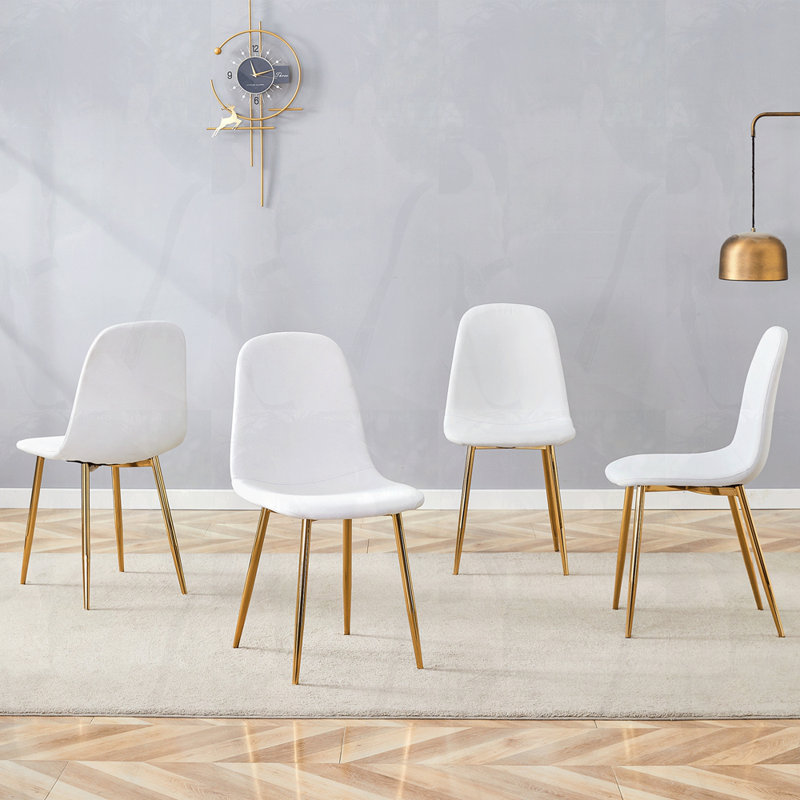 Chaise simple - ensemble de 4, Blanc
