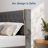 Linen Tufted Wingback Upholstered Platform Bed with Wood Slats Headboard Included-549164816
