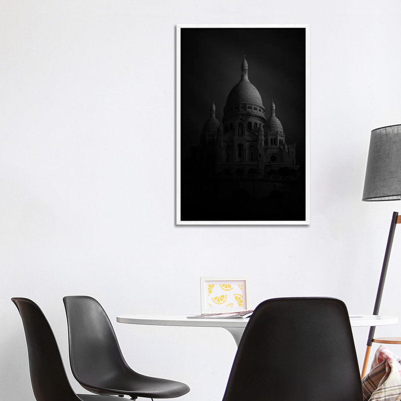 Sacre Coeur by Sebastien Del Grosso - Floater Frame Gallery-Wrapped Canvas Giclée on Canvas, 101.6 cm H x 66.04 cm W, White