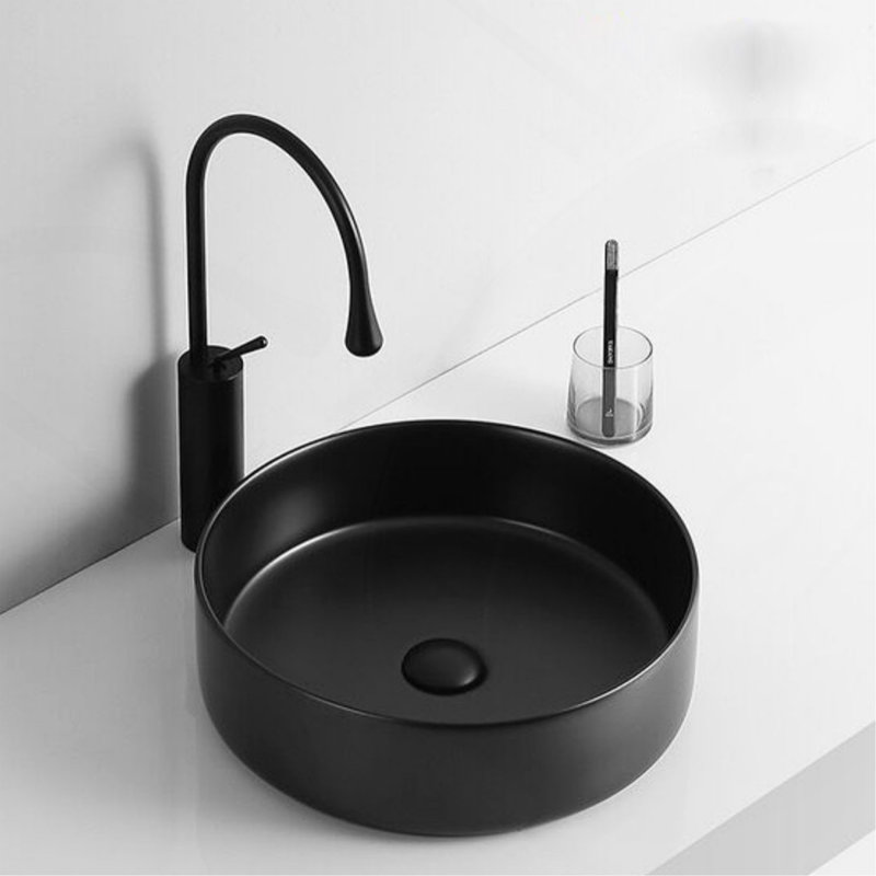 Ceramic Circular Vessel Bathroom Sink