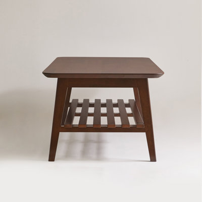 Wooden Coffee Table with Storage Shelf