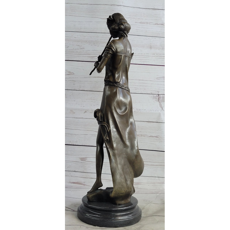 Sculpture de joueur de flûte française Corfu