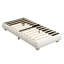 Beige Boucle Single Upholstered Bed, Sturdy Slatted Frame, Soft Rounded Legs, MDF & Plywood, 90x190 cm-228127589
