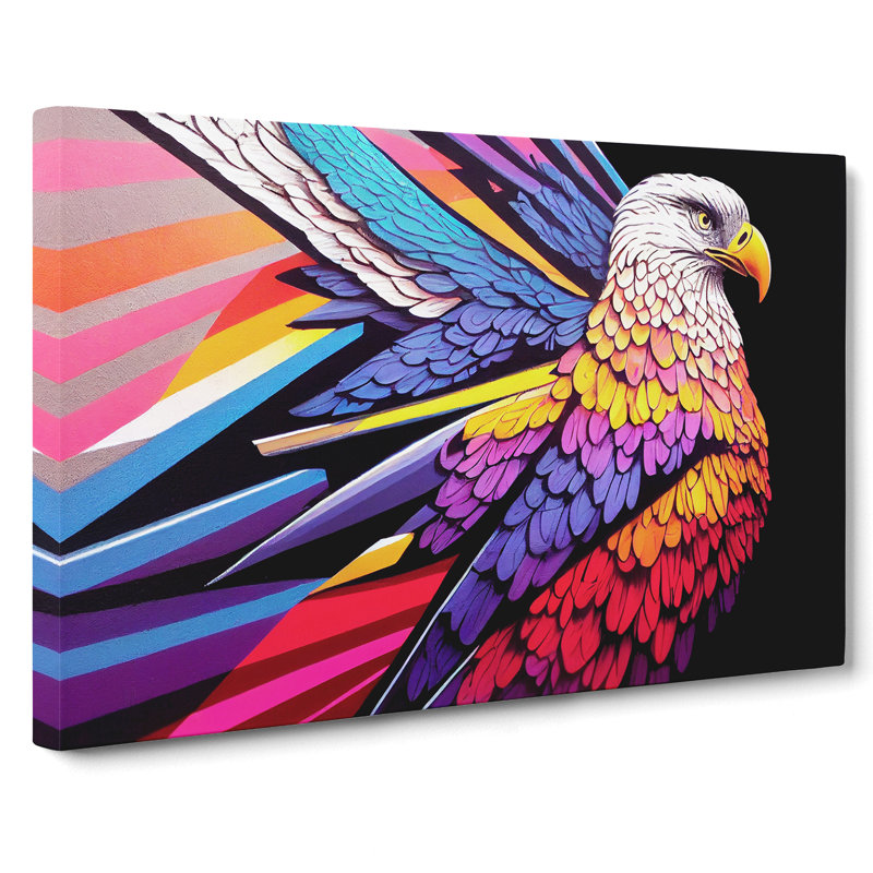 Colourful Eagle Bird Vol.4 - Wrapped Canvas, 35cm H x 50cm W x 3cm D