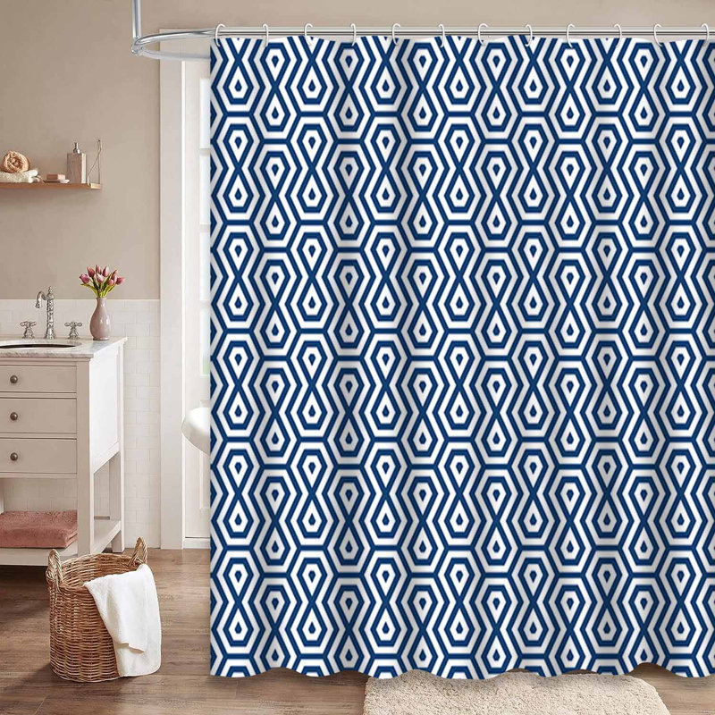 Rideau de douche moderne à 12 carreaux, L 72 po x l 84 po