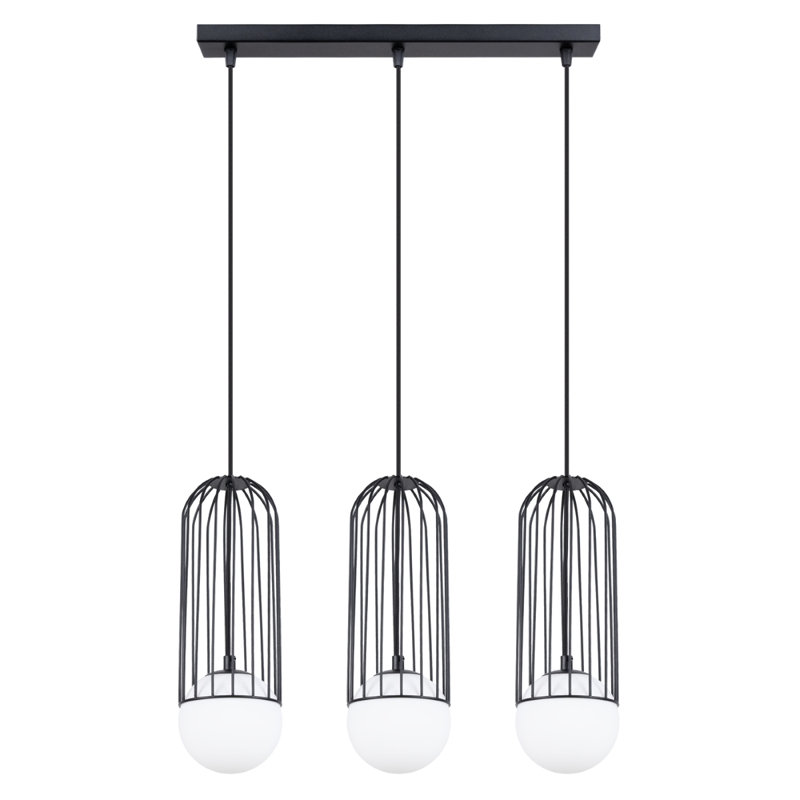 Bonine 3 - Light Stainless Steel Pendant, Black