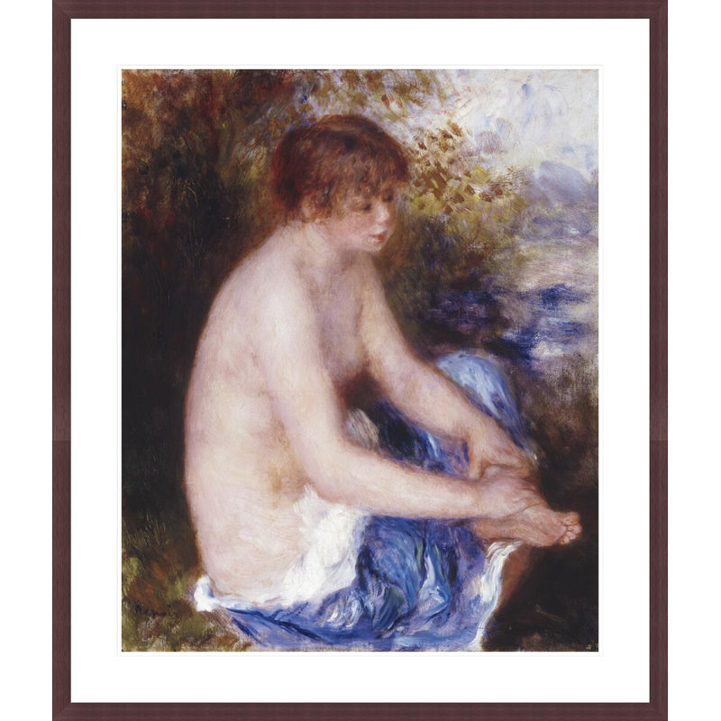 Petite nu bleu par Pierre-Auguste Renoir, impression giclée encadrée, H 39,26 po x l 33,5 po