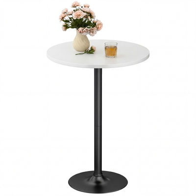 Mahnomen 39.4-inch Round Bistro Table with Pedestal Base for Kitchen Island, Home Bar