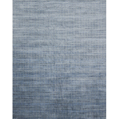 Tapis bleu tissé à la main Hannon