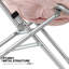 Chaise ronde ronde et pliante, chaise d'appoint rembourrée pour chambre de salon-928608572