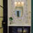 Elegant 3-Light Tapered Glass Vanity Light