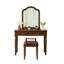 31.5"American-style solid wood brown dressing table with mirror