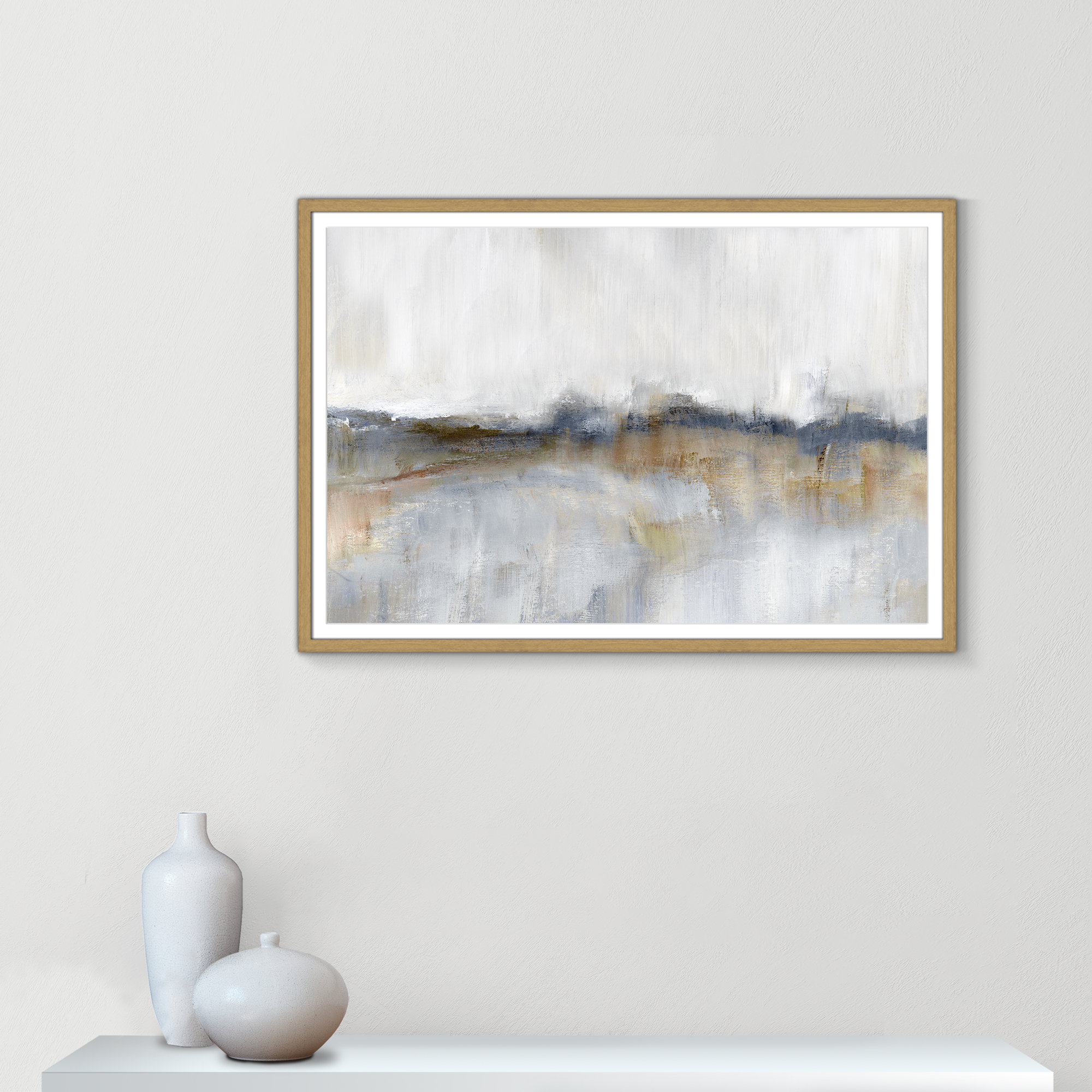 Autumnal Tide by Nan, Natural Framed, 29.5" H x 41.5" W x 0.75" D