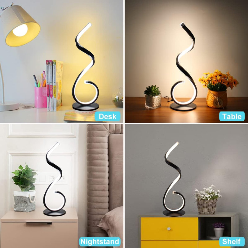 Modern Spiral LED Bedroom Desk Lamp